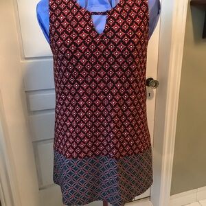 Papillon Blanc Red and Black Patterned Tunic